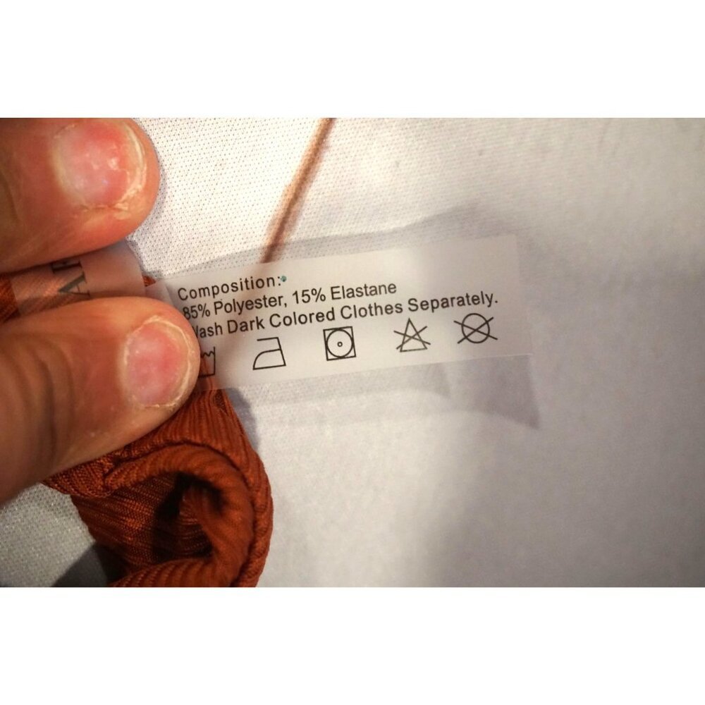 Zaful Ribbed Burnt Orange Underwire Bikini Set – Size XL, NWOT - Picture 3 of 4